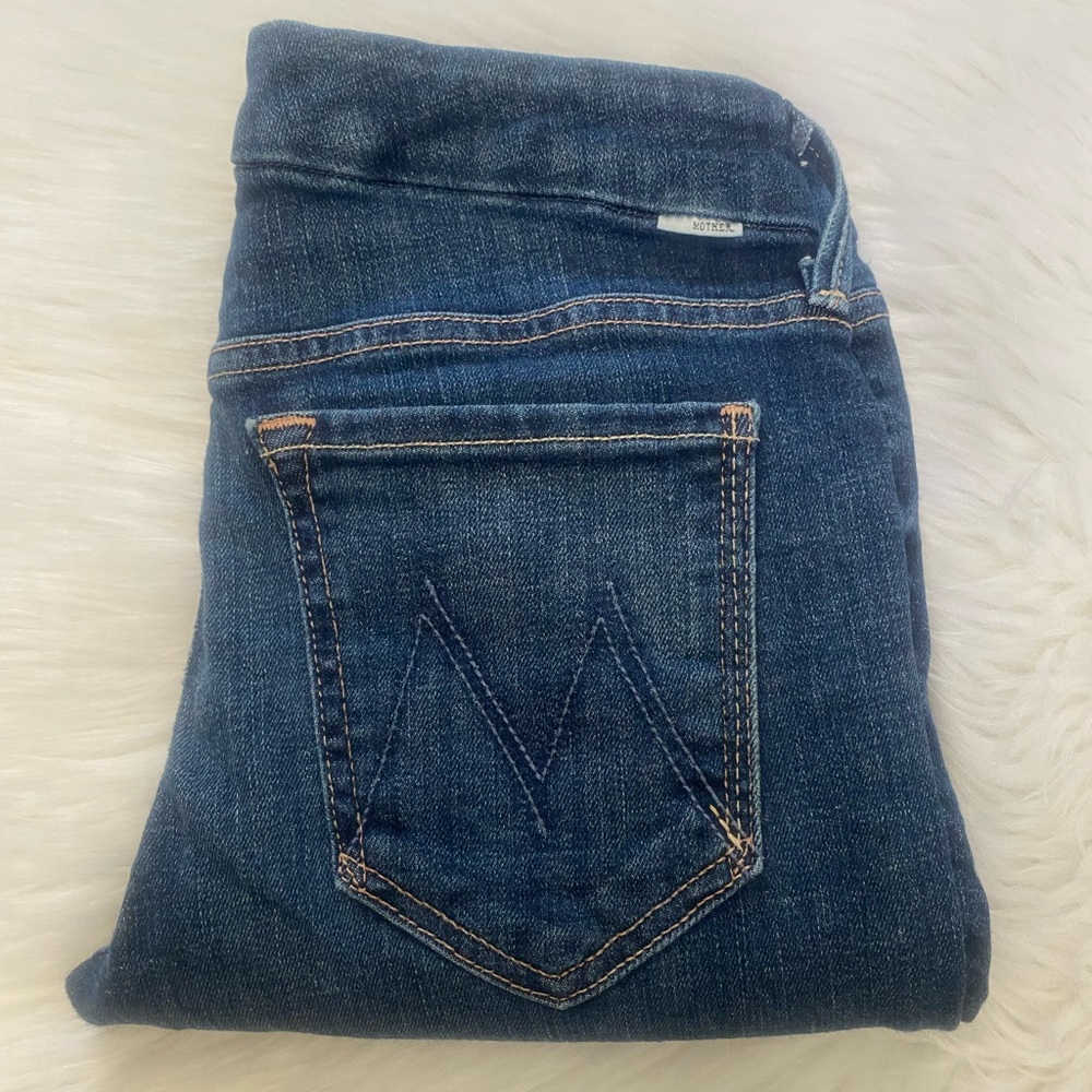 MOTHER Looker Ankle Fray Girl Crush Blue Jeans Sz 26